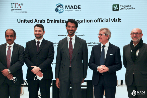 Scopri di più sull'articolo Una delegazione degli Emirati Arabi Uniti in visita ufficiale presso MADE Competence Center Industria 4.0